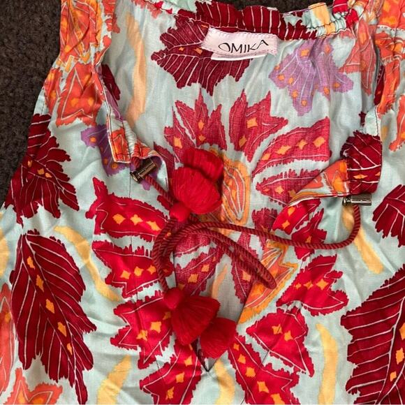 Omika Anthropologie Floral V-Neck Sleeveless Maxi Dress - Picture 10 of 10